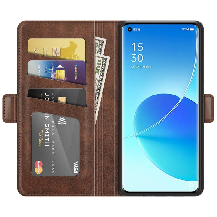 For OPPO Reno6 Pro 5G Dual-side Magnetic Buckle Horizontal Flip Leather Case with Holder & Card Slots & Wallet