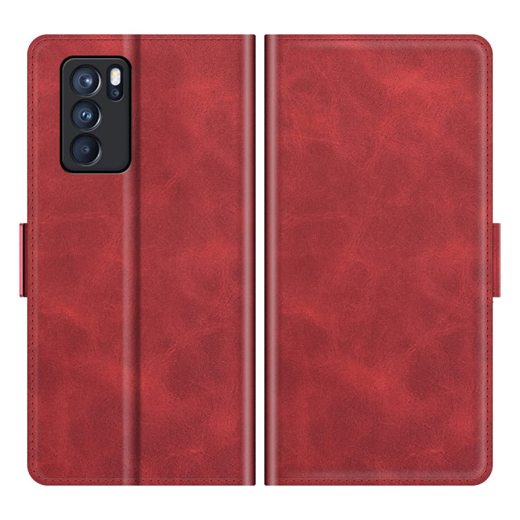 For OPPO Reno6 Pro 5G Dual-side Magnetic Buckle Horizontal Flip Leather Case with Holder & Card Slots & Wallet