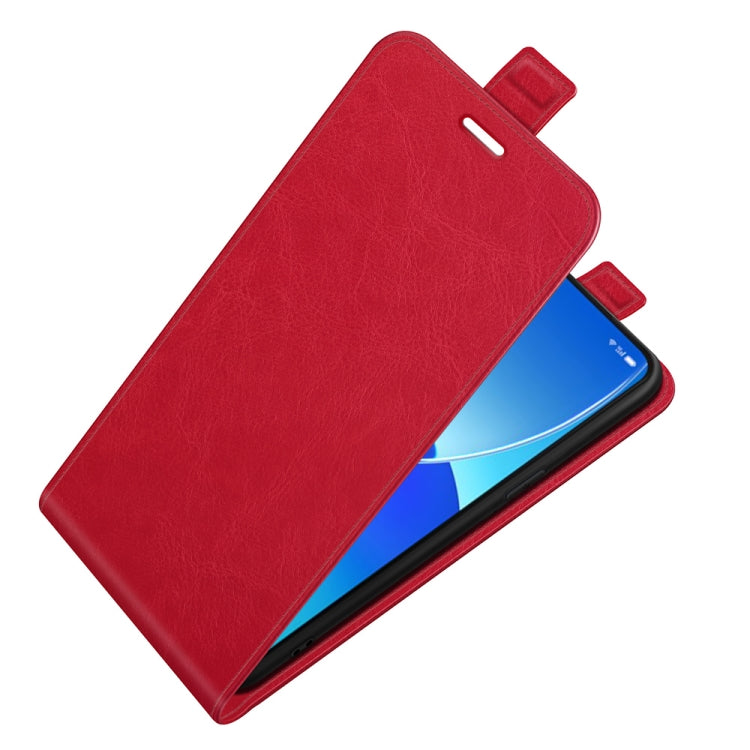 For OPPO Reno6 5G R64 Texture Single Vertical Flip Leather Protective Case with Card Slots & Photo Frame