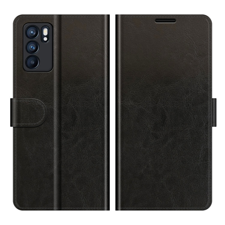 For OPPO Reno6 5G R64 Texture Single Horizontal Flip Protective Case with Holder & Card Slots & Wallet& Photo Frame