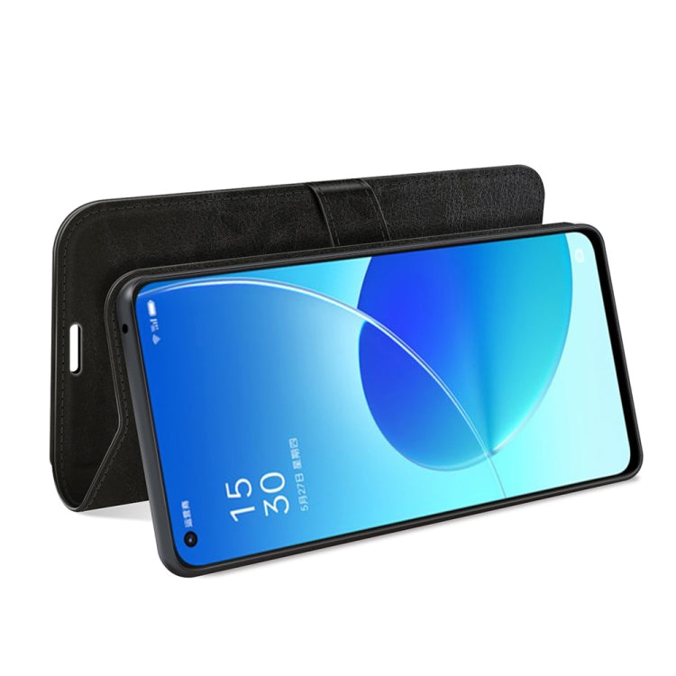 For OPPO Reno6 5G R64 Texture Single Horizontal Flip Protective Case with Holder & Card Slots & Wallet& Photo Frame