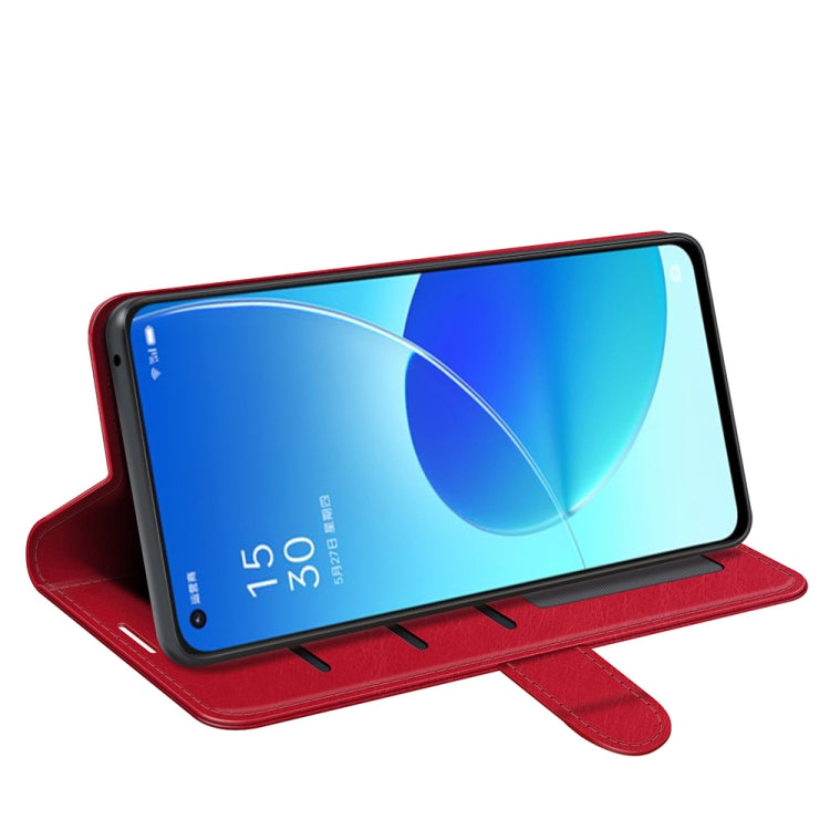 For OPPO Reno6 5G R64 Texture Single Horizontal Flip Protective Case with Holder & Card Slots & Wallet& Photo Frame