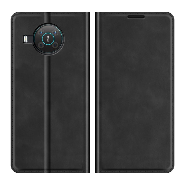 For Nokia X10/X20 Retro-skin Business Magnetic Suction Leather Case with Holder & Card Slots & Wallet