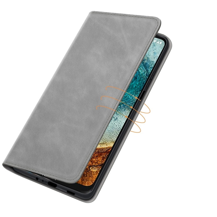 For Nokia X10/X20 Retro-skin Business Magnetic Suction Leather Case with Holder & Card Slots & Wallet