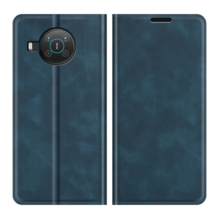 For Nokia X10/X20 Retro-skin Business Magnetic Suction Leather Case with Holder & Card Slots & Wallet