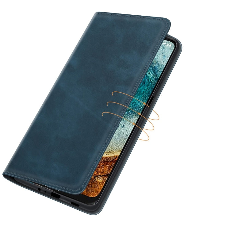 For Nokia X10/X20 Retro-skin Business Magnetic Suction Leather Case with Holder & Card Slots & Wallet