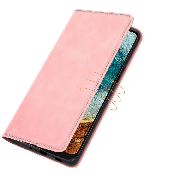 For Nokia X10/X20 Retro-skin Business Magnetic Suction Leather Case with Holder & Card Slots & Wallet