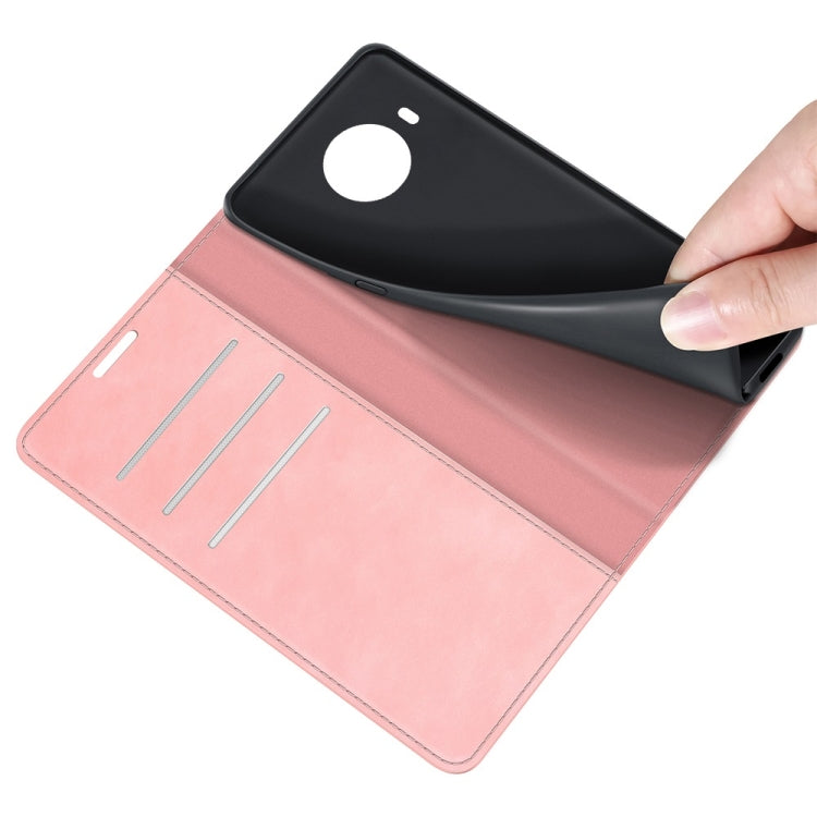 For Nokia X10/X20 Retro-skin Business Magnetic Suction Leather Case with Holder & Card Slots & Wallet