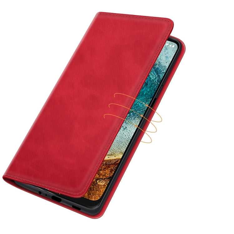 For Nokia X10/X20 Retro-skin Business Magnetic Suction Leather Case with Holder & Card Slots & Wallet