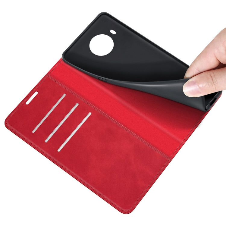 For Nokia X10/X20 Retro-skin Business Magnetic Suction Leather Case with Holder & Card Slots & Wallet