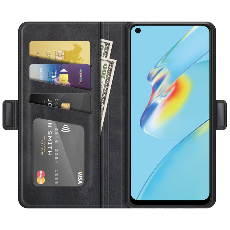 For OPPO A54 4G Dual-side Magnetic Buckle Horizontal Flip Leather Case with Holder & Card Slots & Wallet