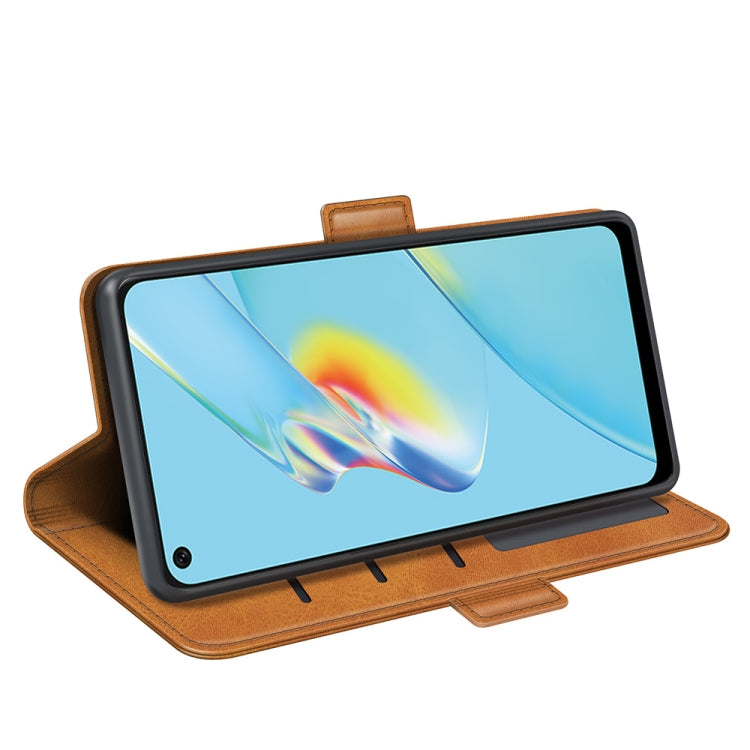 For OPPO A54 4G Dual-side Magnetic Buckle Horizontal Flip Leather Case with Holder & Card Slots & Wallet