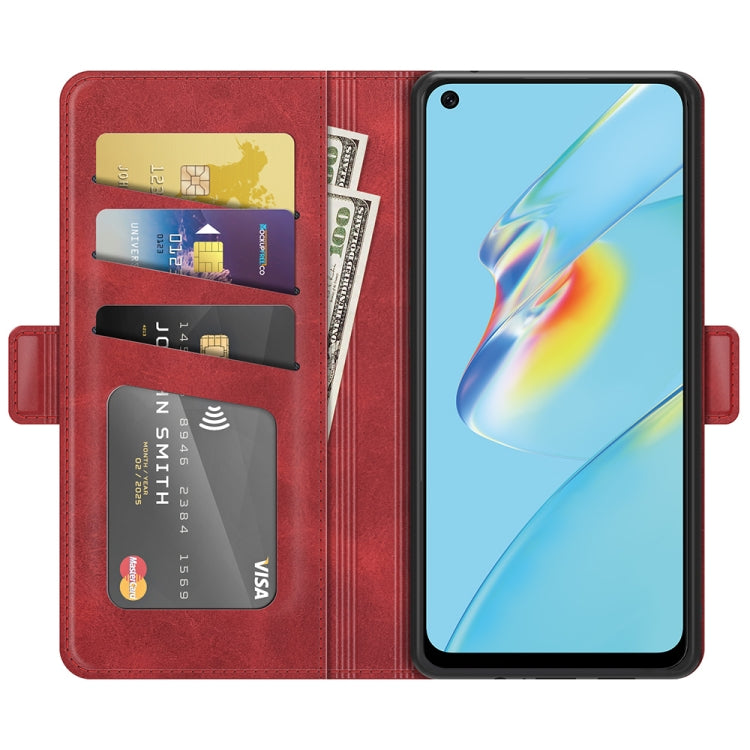 For OPPO A54 4G Dual-side Magnetic Buckle Horizontal Flip Leather Case with Holder & Card Slots & Wallet