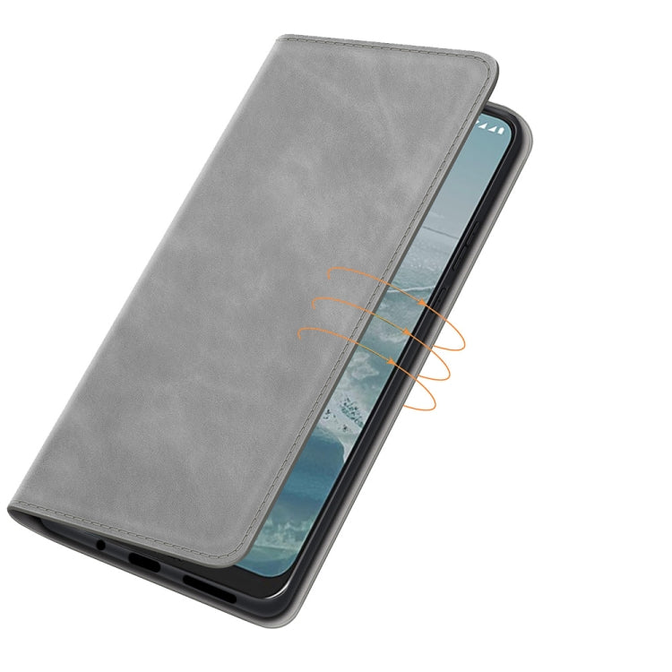 For Nokia G10/G20 Retro-skin Business Magnetic Suction Leather Case with Holder & Card Slots & Wallet