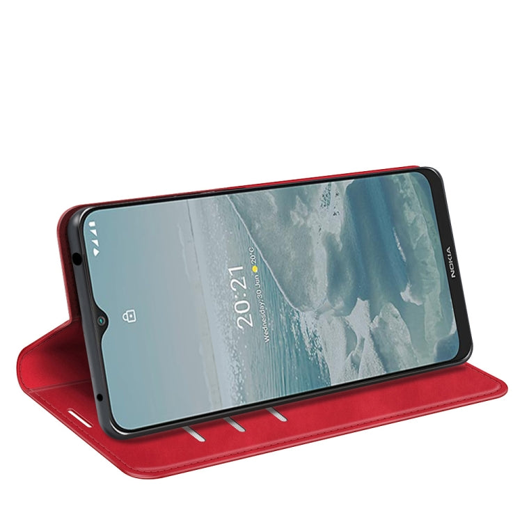 For Nokia G10/G20 Retro-skin Business Magnetic Suction Leather Case with Holder & Card Slots & Wallet