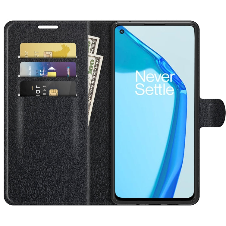 For OnePlus 9R Litchi Texture Horizontal Flip Protective Case with Holder & Card Slots & Wallet