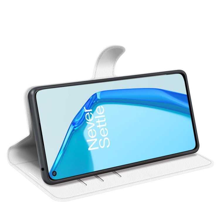 For OnePlus 9R Litchi Texture Horizontal Flip Protective Case with Holder & Card Slots & Wallet