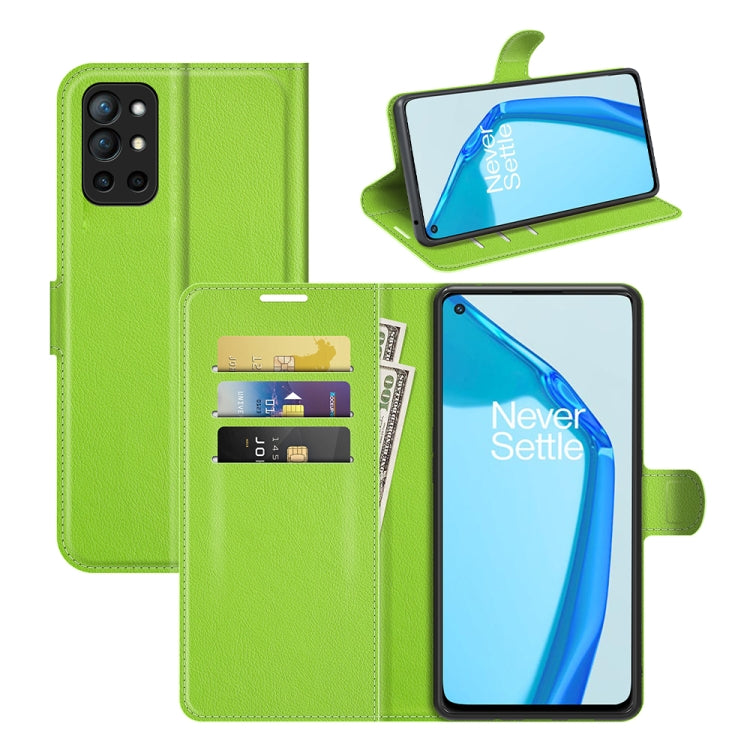 For OnePlus 9R Litchi Texture Horizontal Flip Protective Case with Holder & Card Slots & Wallet