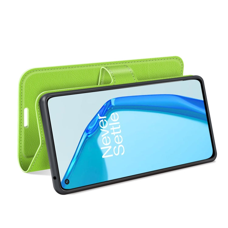 For OnePlus 9R Litchi Texture Horizontal Flip Protective Case with Holder & Card Slots & Wallet