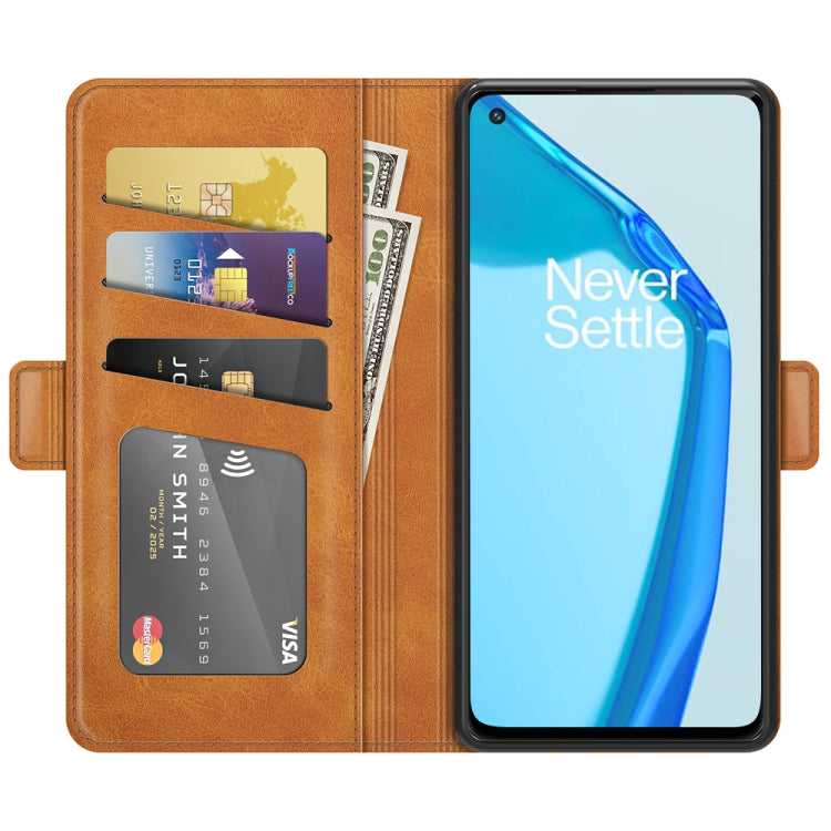 For OnePlus 9R Dual-side Magnetic Buckle Horizontal Flip Leather Case with Holder & Card Slots & Wallet