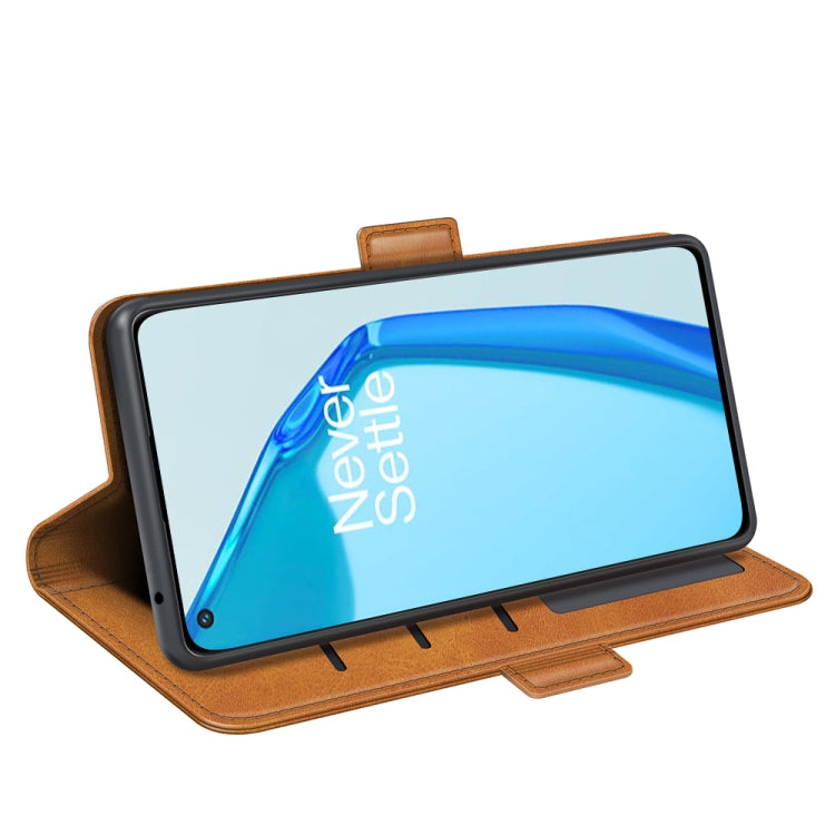 For OnePlus 9R Dual-side Magnetic Buckle Horizontal Flip Leather Case with Holder & Card Slots & Wallet