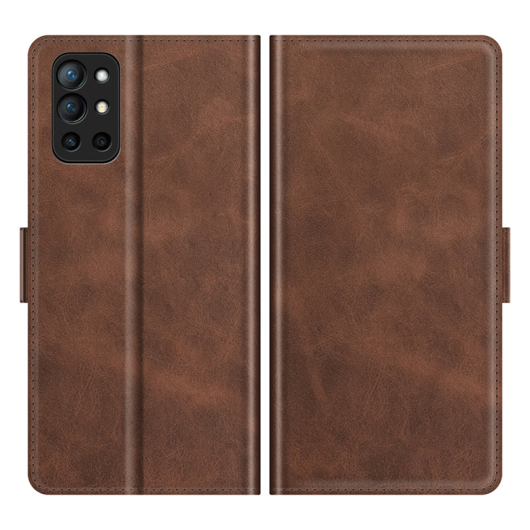 For OnePlus 9R Dual-side Magnetic Buckle Horizontal Flip Leather Case with Holder & Card Slots & Wallet