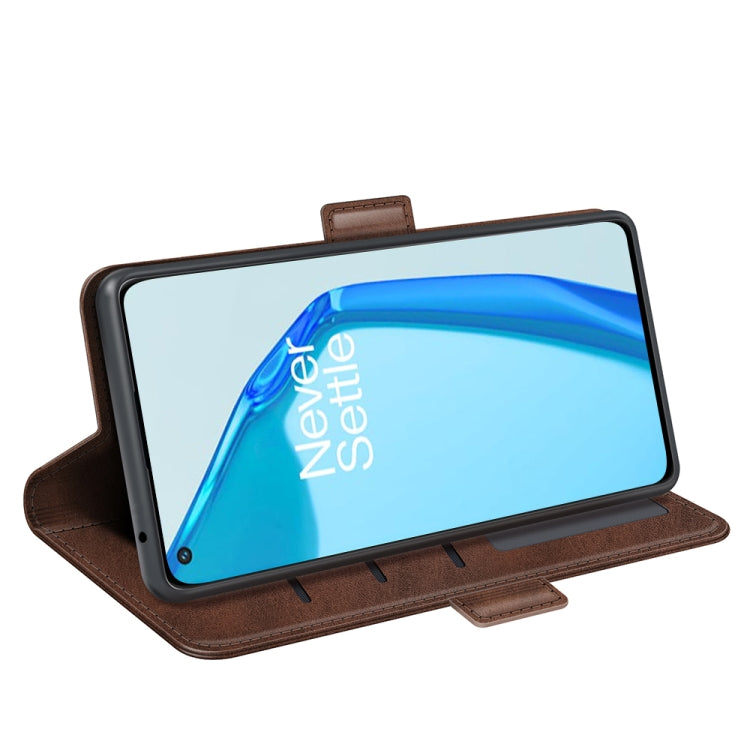 For OnePlus 9R Dual-side Magnetic Buckle Horizontal Flip Leather Case with Holder & Card Slots & Wallet