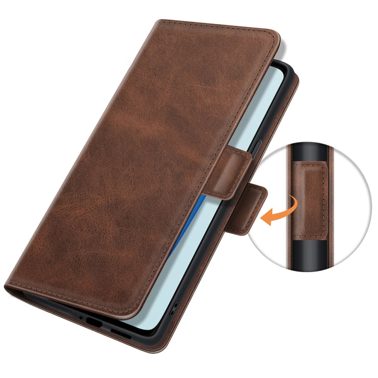 For OnePlus 9R Dual-side Magnetic Buckle Horizontal Flip Leather Case with Holder & Card Slots & Wallet
