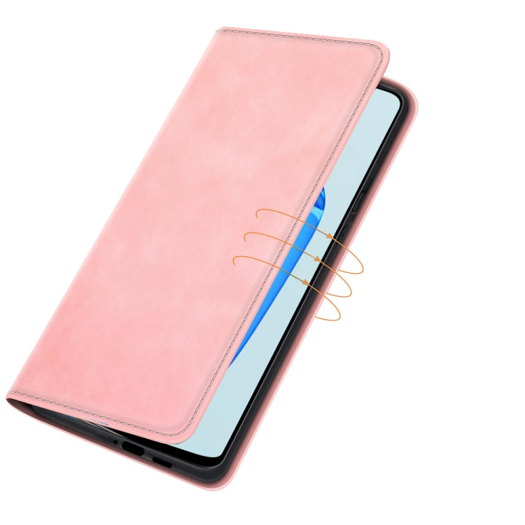 For OnePlus 9R Retro-skin Business Magnetic Suction Leather Case with Holder & Card Slots & Wallet