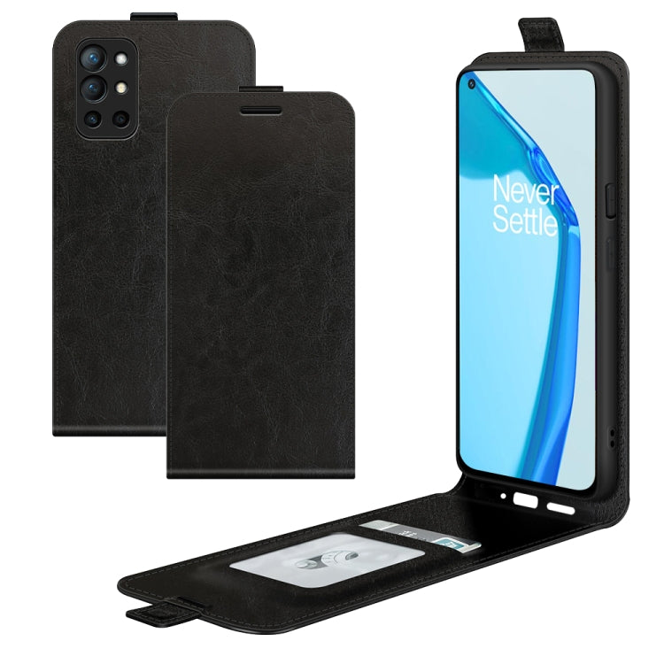 For OnePlus 9R R64 Texture Single Vertical Flip Leather Protective Case with Card Slots & Photo Frame