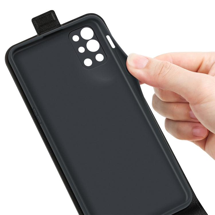 For OnePlus 9R R64 Texture Single Vertical Flip Leather Protective Case with Card Slots & Photo Frame