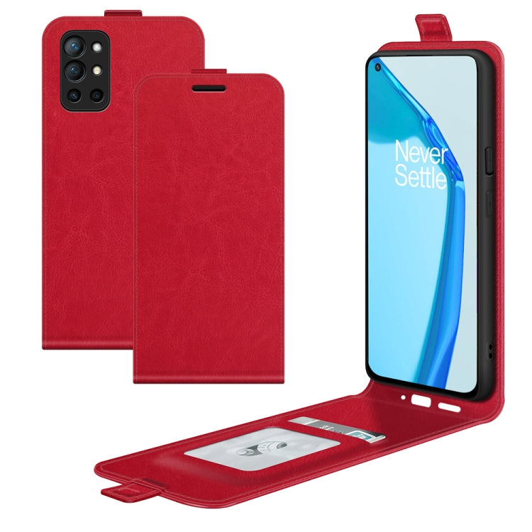 For OnePlus 9R R64 Texture Single Vertical Flip Leather Protective Case with Card Slots & Photo Frame