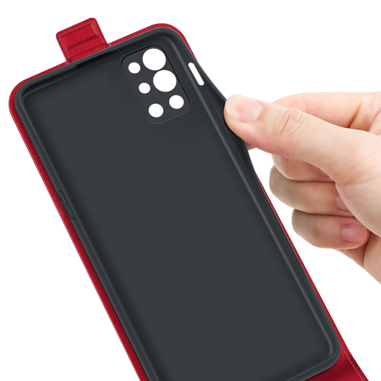 For OnePlus 9R R64 Texture Single Vertical Flip Leather Protective Case with Card Slots & Photo Frame