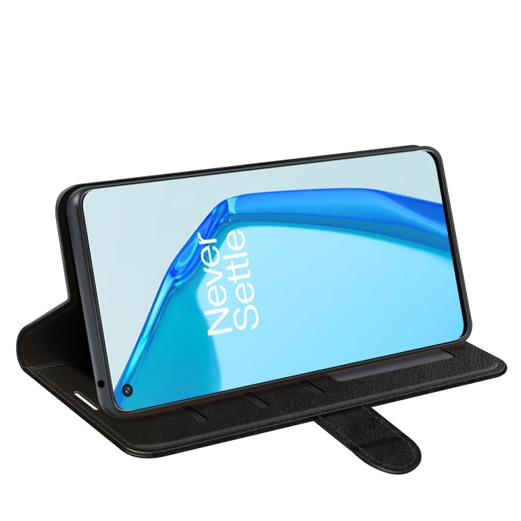 For OnePlus 9R R64 Texture Single Horizontal Flip Protective Case with Holder & Card Slots & Wallet& Photo Frame