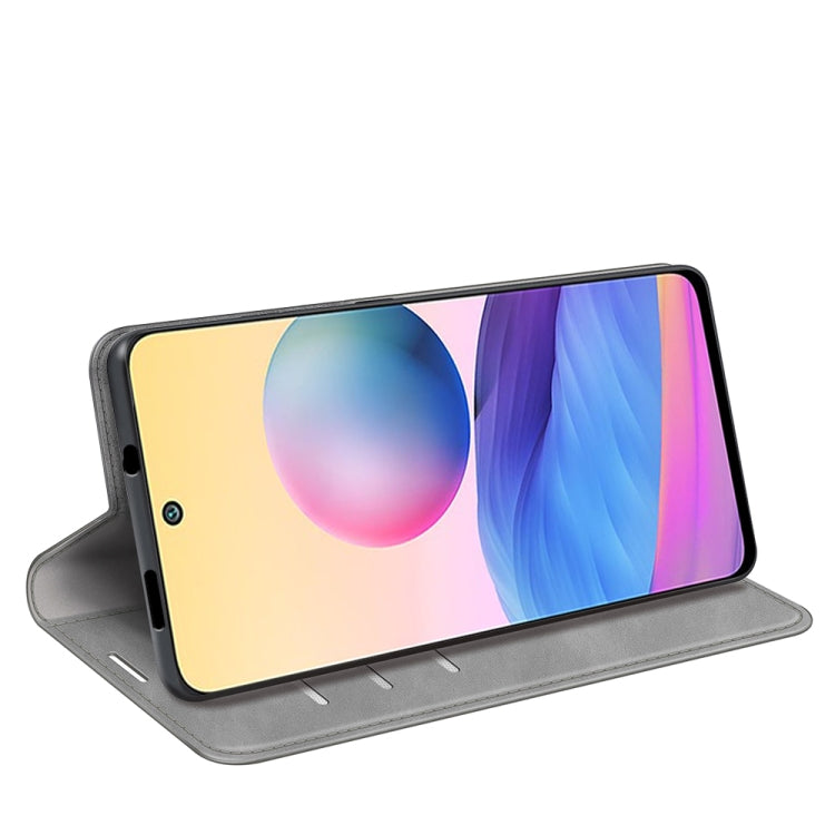 For Xiaomi Note 10 5G / Poco M3 Pro 5G Retro-skin Business Magnetic Suction Leather Case with Holder & Card Slots & Wallet