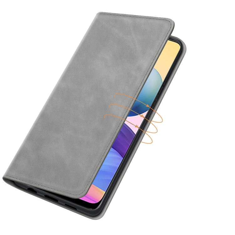 For Xiaomi Note 10 5G / Poco M3 Pro 5G Retro-skin Business Magnetic Suction Leather Case with Holder & Card Slots & Wallet