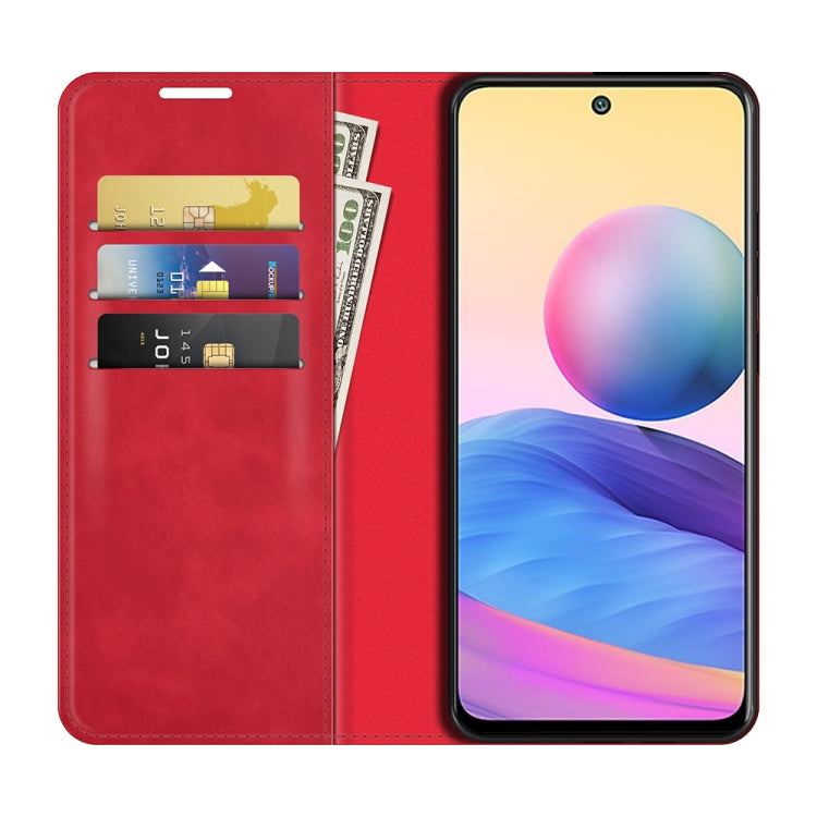 For Xiaomi Note 10 5G / Poco M3 Pro 5G Retro-skin Business Magnetic Suction Leather Case with Holder & Card Slots & Wallet