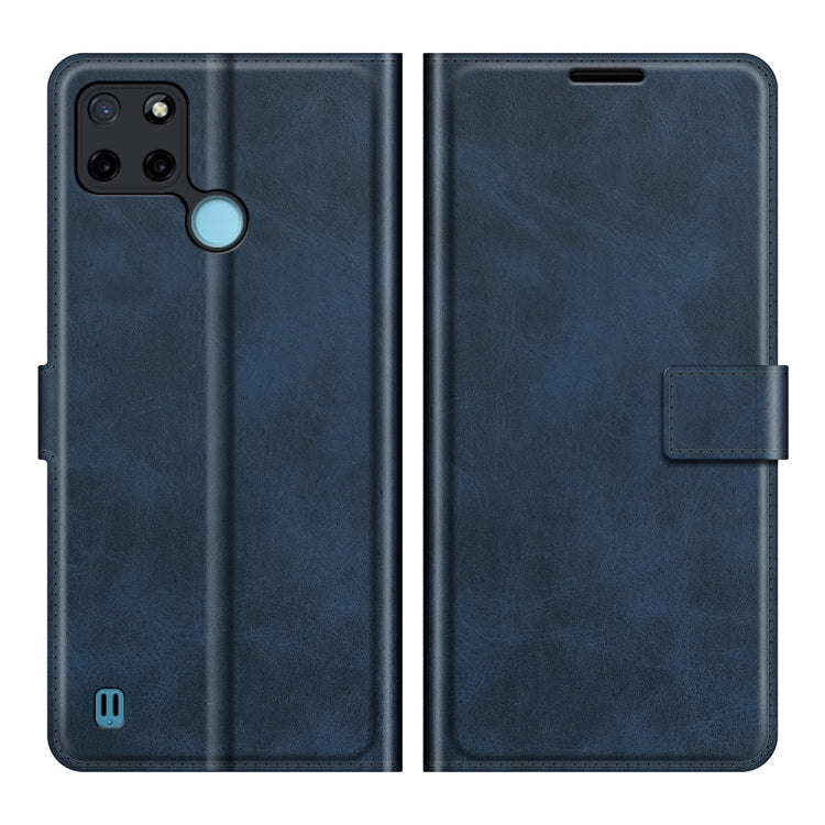 For OPPO Realme C21Y Retro Calf Pattern Buckle Horizontal Flip Leather Case with Holder & Card Slots & Wallet