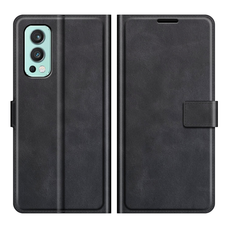 For OnePlus Nord 2 5G Retro Calf Pattern Buckle Horizontal Flip Leather Case with Holder & Card Slots & Wallet