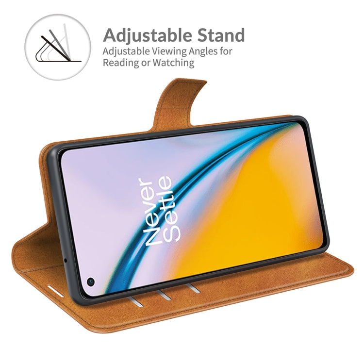 For OnePlus Nord 2 5G Retro Calf Pattern Buckle Horizontal Flip Leather Case with Holder & Card Slots & Wallet