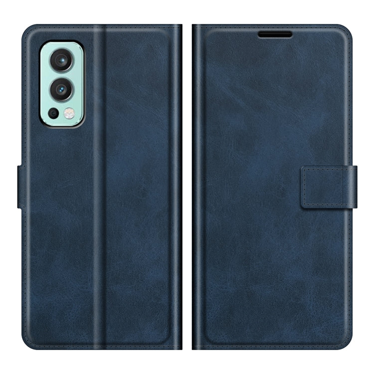 For OnePlus Nord 2 5G Retro Calf Pattern Buckle Horizontal Flip Leather Case with Holder & Card Slots & Wallet