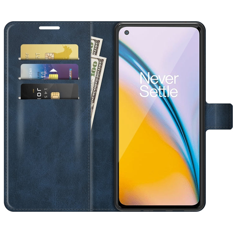 For OnePlus Nord 2 5G Retro Calf Pattern Buckle Horizontal Flip Leather Case with Holder & Card Slots & Wallet
