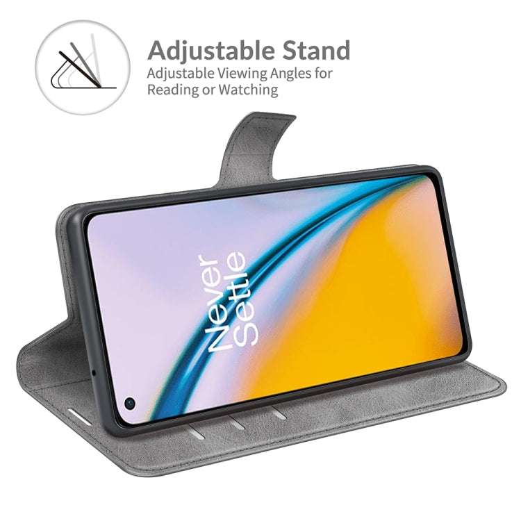 For OnePlus Nord 2 5G Retro Calf Pattern Buckle Horizontal Flip Leather Case with Holder & Card Slots & Wallet