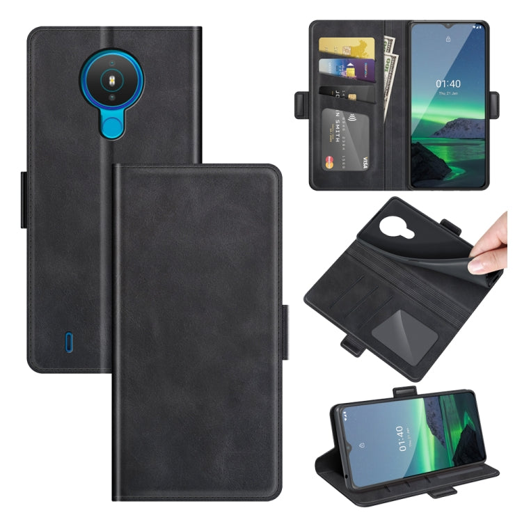 For Nokia 1.4 Dual-side Magnetic Buckle Horizontal Flip Leather Case with Holder & Card Slots & Wallet