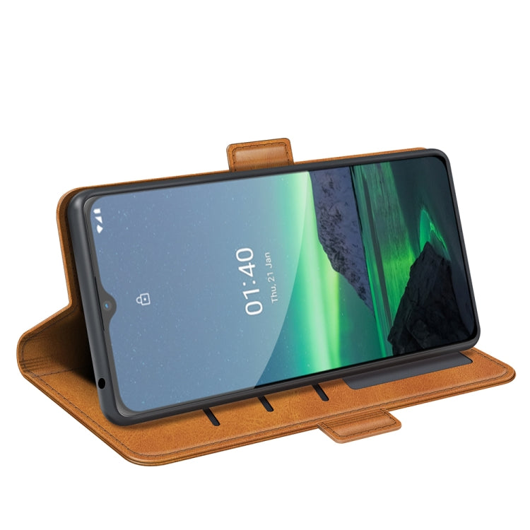 For Nokia 1.4 Dual-side Magnetic Buckle Horizontal Flip Leather Case with Holder & Card Slots & Wallet