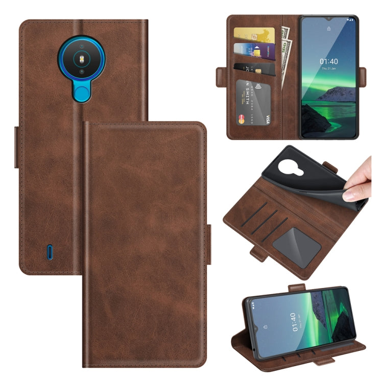 For Nokia 1.4 Dual-side Magnetic Buckle Horizontal Flip Leather Case with Holder & Card Slots & Wallet