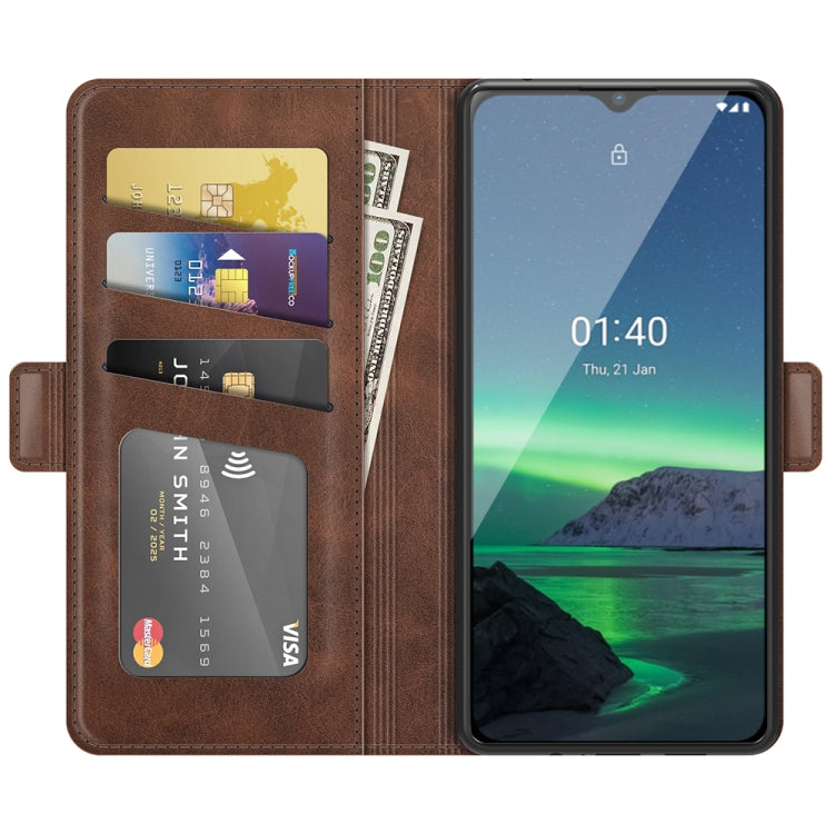 For Nokia 1.4 Dual-side Magnetic Buckle Horizontal Flip Leather Case with Holder & Card Slots & Wallet