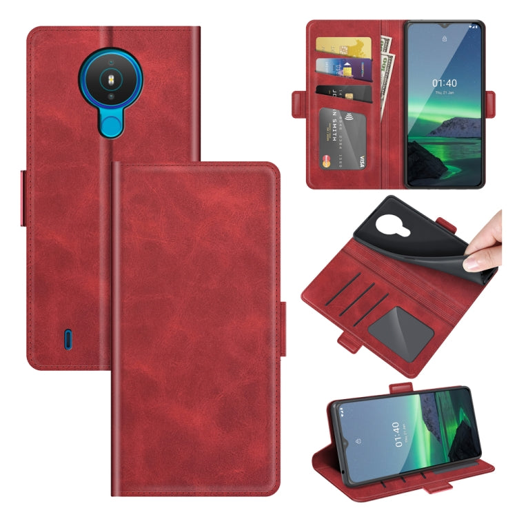 For Nokia 1.4 Dual-side Magnetic Buckle Horizontal Flip Leather Case with Holder & Card Slots & Wallet