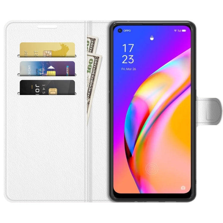 For OPPO A94 5G / F19 Pro+ 5G / Reno5 Z Litchi Texture Horizontal Flip Protective Case with Holder & Card Slots & Wallet