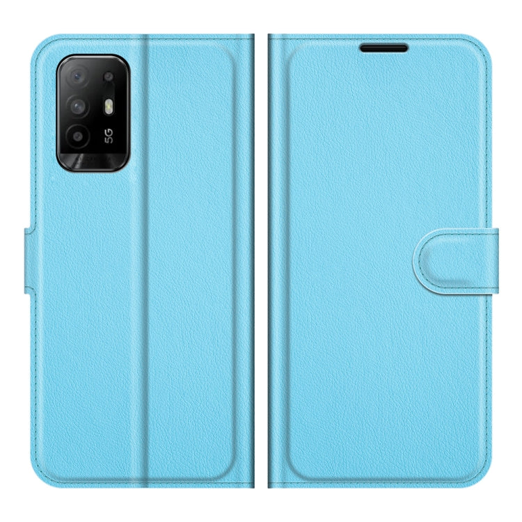 For OPPO A94 5G / F19 Pro+ 5G / Reno5 Z Litchi Texture Horizontal Flip Protective Case with Holder & Card Slots & Wallet